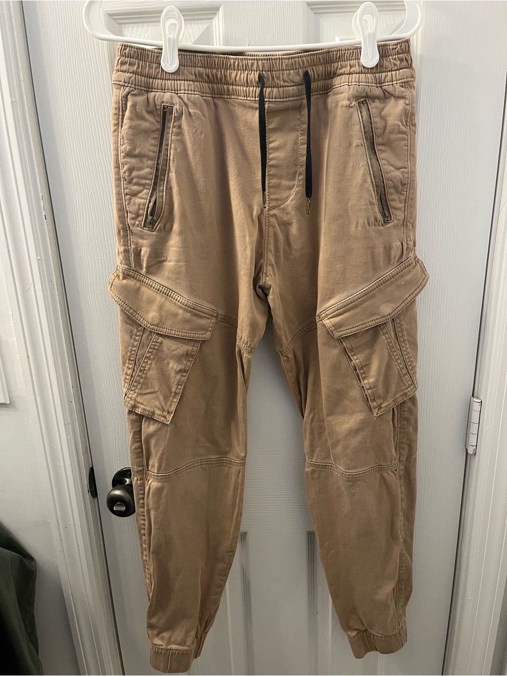 Hollister Skinny Cargo Joggers Tan Khaki Mens Small